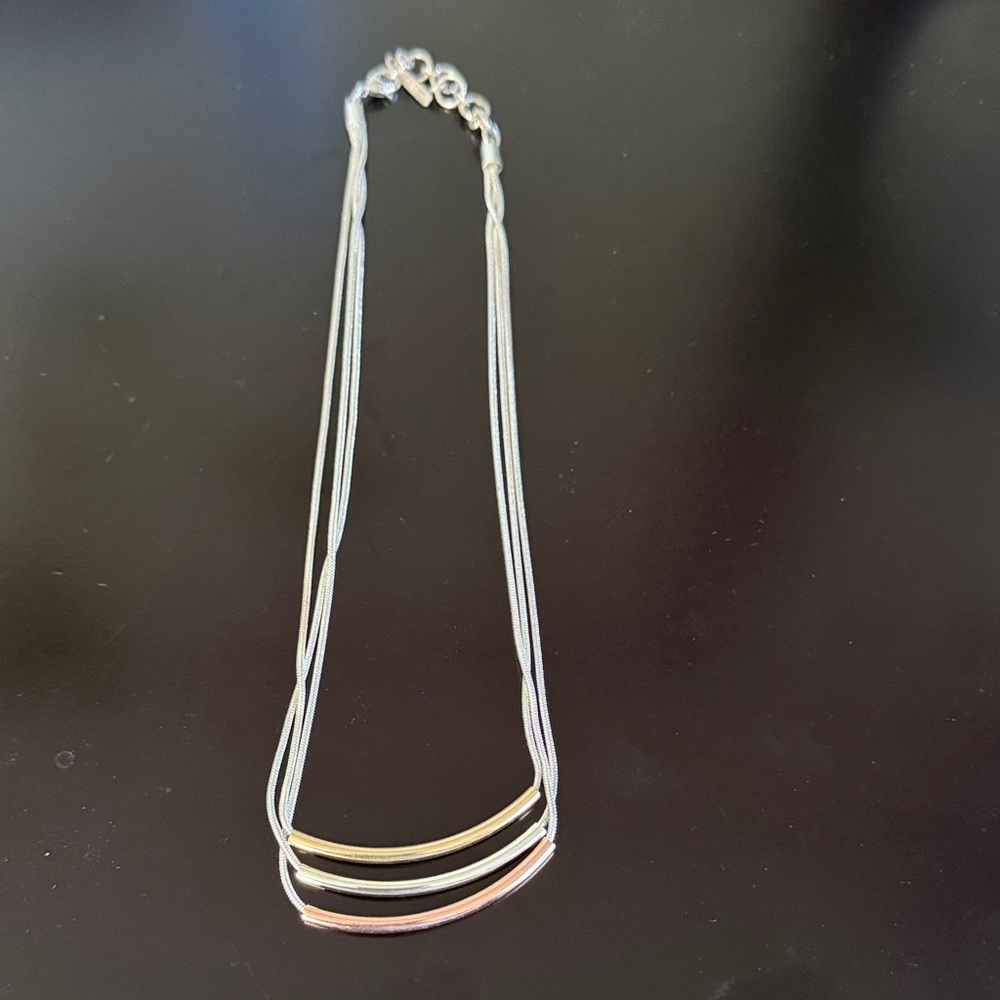 Elegant Silver and Gold Women's Necklace